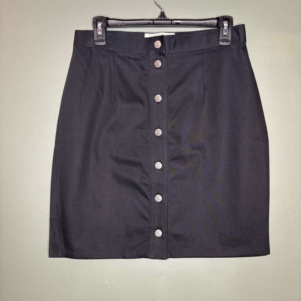 Gattinoni Fortune Black Button-Front Women's Skirt